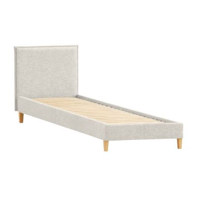 Pat bej tapițat cu somieră 90x200 cm Tina – Ropez