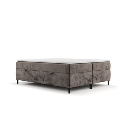 Pat boxspring maro cu spațiu de depozitare 140x200 cm Araya – Maison de Rêve