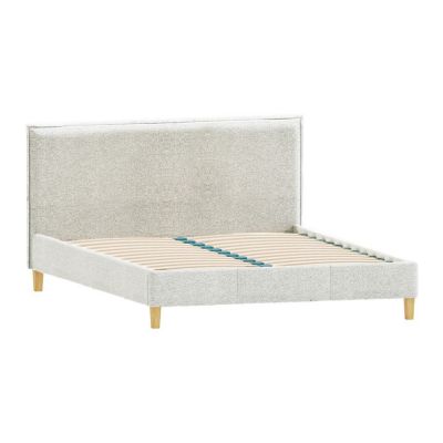 Pat matrimonial bej tapiÈu009Bat cu somierÄ200x200 cm Tina âu0080Ropez