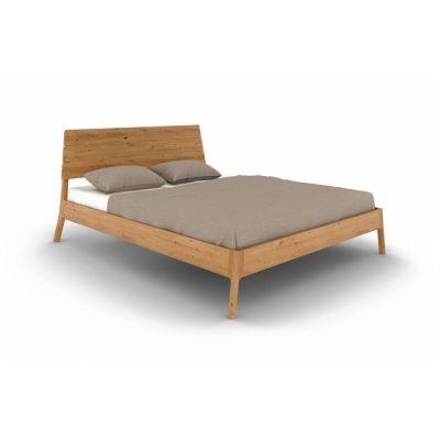 Pat matrimonial în culoare naturală din lemn de stejar 160x200 cm Twig – The Beds