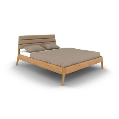 Pat matrimonial în culoare naturală din lemn de stejar 160x200 cm Twig – The Beds