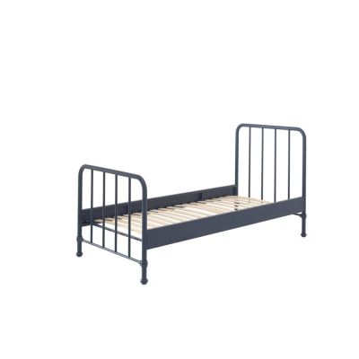 Pat pentru copii albastru închis din metal 90x200 cm BRONXX – Vipack