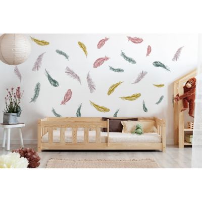 Pat pentru copii în culoare naturală din lemn de pin 80x140 cm Mila CP – Adeko