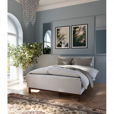 Pat Pickadilly, Dimensiune saltea 135 x 190 Cm, Gri Deschis Si Stejar Pamantiu