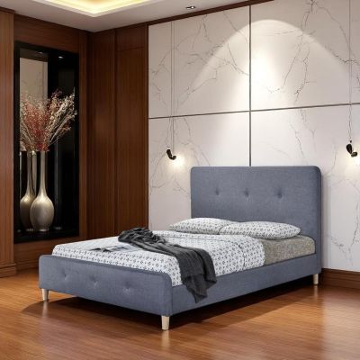 Pat tapitat Colon 90x200cm culoare Gri
