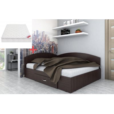 Set Pat Colt 160 + Saltea Mattress, Wenge