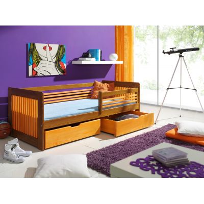 Pat din lemn de pin cu 2 sertare pentru copii Klara, 200 x 90 cm Pat din lemn de pin cu 2 sertare pentru copii Klara, 200 x 90 cm