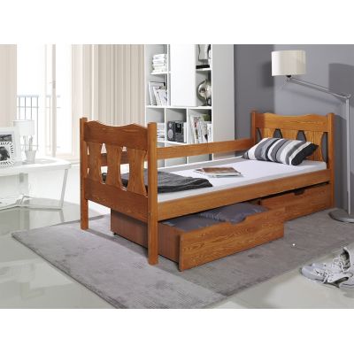 Pat din lemn de pin cu 2 sertare pentru copii Verona, 200 x 90 cm Pat din lemn de pin cu 2 sertare pentru copii Verona, 200 x 90 cm