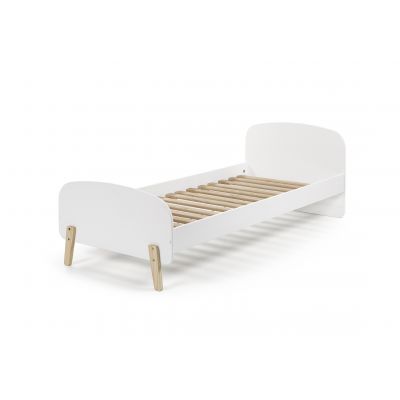 Pat din lemn de pin si MDF pentru copii Kiddy Alb, 200 x 90 cm Pat din lemn de pin si MDF pentru copii Kiddy Alb, 200 x 90 cm