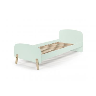 Pat din lemn de pin si MDF pentru copii Kiddy Verde Mint, 200 x 90 cm