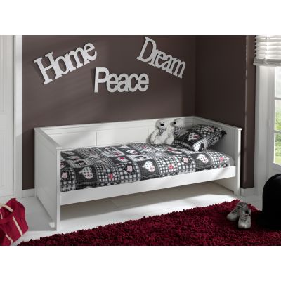 Pat din lemn de pin si MDF pentru copii Pino Capitan Alb, 200 x 90 cm Pat din lemn de pin si MDF pentru copii Pino Capitan Alb, 200 x 90 cm