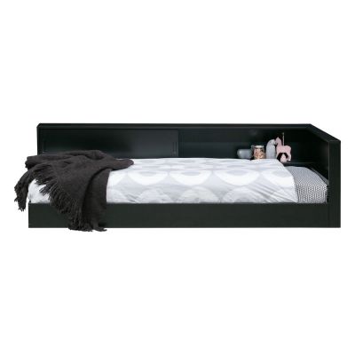Pat din lemn de pin WOOOD Connect, 90 x 200, negru Pat din lemn de pin WOOOD Connect, 90 x 200, negru