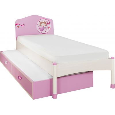 Pat din pal cu sertar, pentru copii Little Princess Pink / Nature, 200 x 90 cm Pat din pal cu sertar, pentru copii Little Princess Pink / Nature, 200 x 90 cm