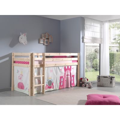 Pat etajat din lemn de pin, cu spatiu de joaca pentru copii Pino Princess Natural, 200 x 90 cm Pat etajat din lemn de pin, cu spatiu de joaca pentru copii Pino Princess Natural, 200 x 90 cm