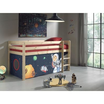 Pat etajat din lemn de pin, cu spatiu de joaca pentru copii Pino Space Natural, 200 x 90 cm Pat etajat din lemn de pin, cu spatiu de joaca pentru copii Pino Space Natural, 200 x 90 cm