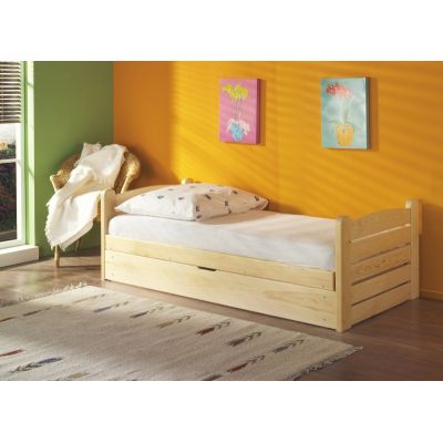 Pat rabatabil din lemn de pin cu lada de depozitare, pentru copii Ola, 200 x 90 cm Pat rabatabil din lemn de pin cu lada de depozitare, pentru copii Ola, 200 x 90 cm