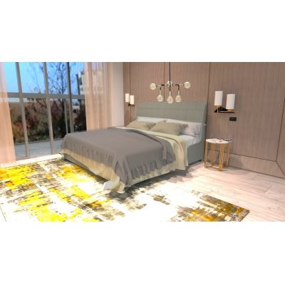 Pat tapitat cu stofa, Somiera Rabatabila si lada de depozitare, picioare din lemn, Madison Prestige, 200 x 160 cm Pat tapitat cu stofa, Somiera Rabatabila si lada de depozitare, picioare din lemn, Madison Prestige, 200 x 160 cm