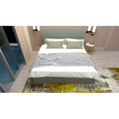 Pat tapitat cu stofa, Somiera Rabatabila si lada de depozitare, picioare din lemn, Madison Prestige, 200 x 180 cm Pat tapitat cu stofa, Somiera Rabatabila si lada de depozitare, picioare din lemn, Madison Prestige, 200 x 180 cm