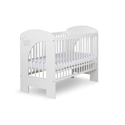 Patut din lemn pentru copii Klups Nel Cloud Alb