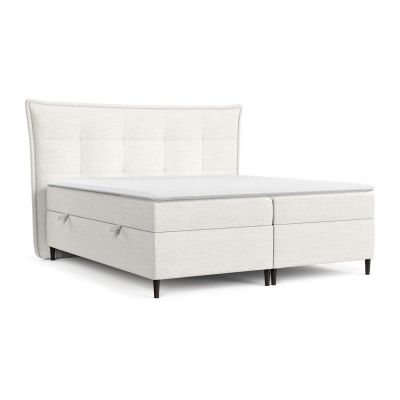Pat boxspring crem cu spațiu de depozitare 140x200 cm Sinai – Maison de Rêve