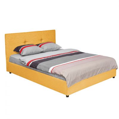 Pat tapitat ECONO I, 160x200 cm, galben Pat tapitat ECONO I, 160x200 cm, galben