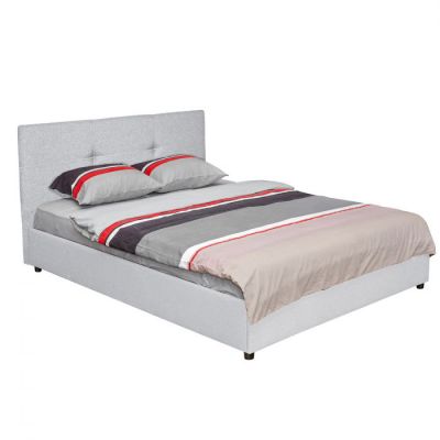 Pat tapitat ECONO I, 160x200 cm, gri deschis Pat tapitat ECONO I, 160x200 cm, gri deschis