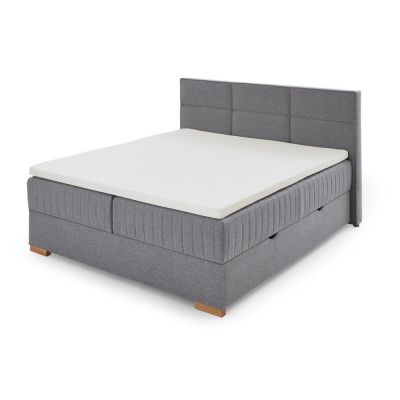 Pat boxspring gri cu spațiu de depozitare 160x200 cm Tambo – Meise Möbel