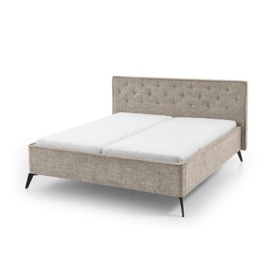 Pat matrimonial bej tapițat 180x200 cm Alicante – Meise Möbel