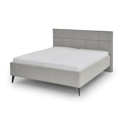 Pat matrimonial gri deschis 200x200 cm Paulo – Meise Möbel