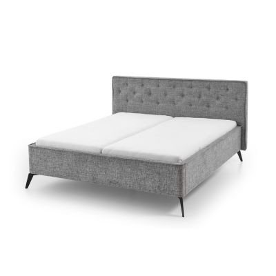 Pat matrimonial gri tapițat 180x200 cm Alicante – Meise Möbel