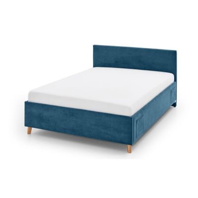 Pat pentru copii albastru cu spațiu de depozitare 140x200 cm Cool – Meise Möbel