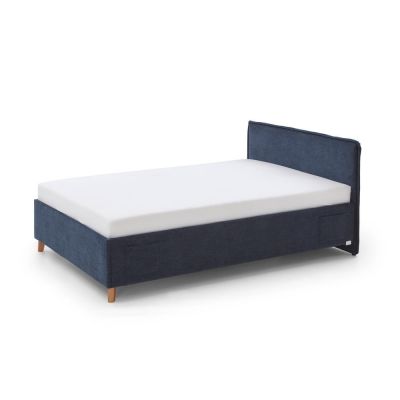 Pat pentru copii albastru închis cu spațiu de depozitare 140x200 cm Fun – Meise Möbel