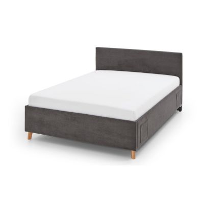 Pat pentru copii gri antracit cu spațiu de depozitare 140x200 cm Cool – Meise Möbel