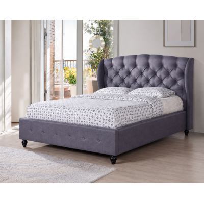 Pat Tapitat Continental Suport Saltea Inclus culoare Gri 160x200 cm