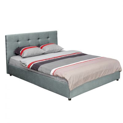 Pat tapitat ECONO CLASIC, 160x200 cm, gri verzui Pat tapitat ECONO CLASIC, 160x200 cm, gri verzui