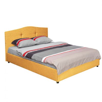 Pat tapitat ECONO II, galben, 160x200 cm Pat tapitat ECONO II, galben, 160x200 cm