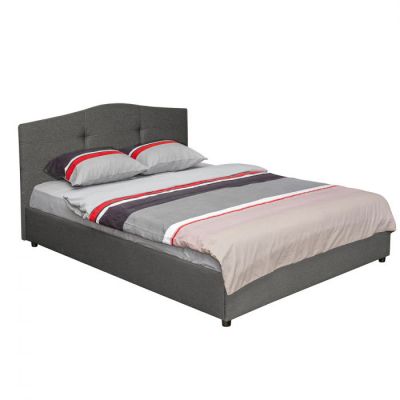 Pat tapitat ECONO II, gri inchis, 160x200 cm Pat tapitat ECONO II, gri inchis, 160x200 cm