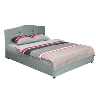 Pat tapitat ECONO II, gri verzui, 160x200 cm Pat tapitat ECONO II, gri verzui, 160x200 cm