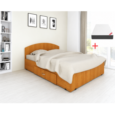 Set pat Mijloc 120 si Saltea MR Cires