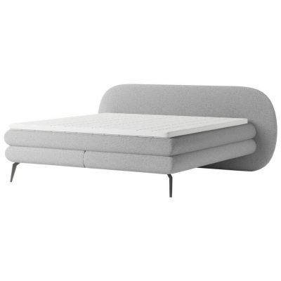 Boxspring, 160/200 cm, gri deschis
