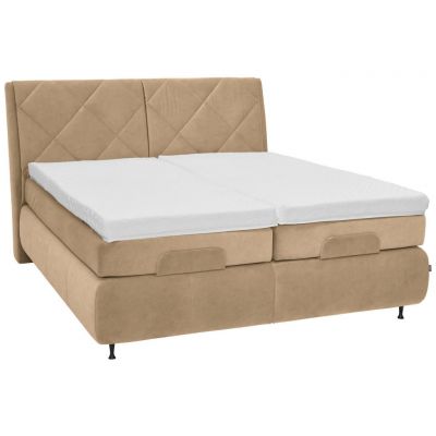 Boxspring, 180/200 cm, maro deschis