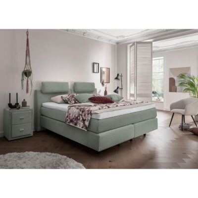 Boxspring, 180/200 cm, verde, măsliniu