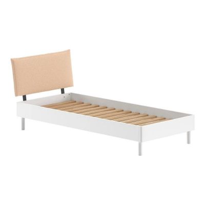 Pat alb din lemn de fag cu somieră 90x200 cm Forrest – Vipack