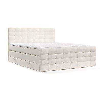 Pat boxspring crem cu spațiu de depozitare 180x200 cm Blend – Maison de Rêve