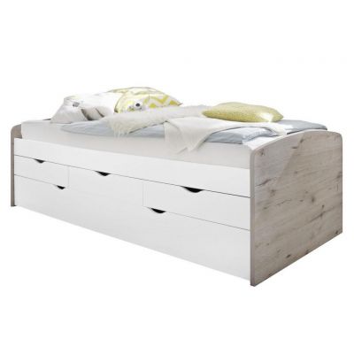 PAT EXTENSIBIL 90-180/200 cm in alb, culoare natur