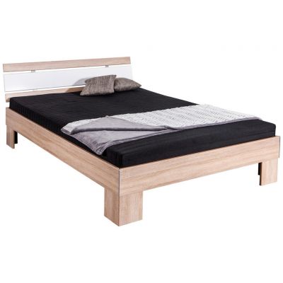 Pat Futon in material pe bază de lemn alb, stejar Sonoma