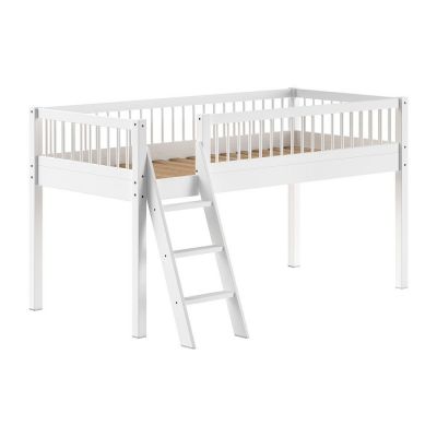 Pat pentru copii alb înalt din lemn de fag 90x200 cm Forrest – Vipack