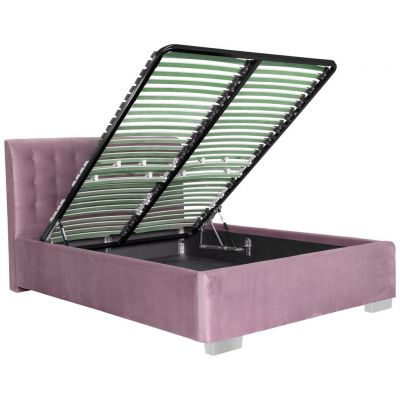 Pat Tapițat 140x200 Cm, roz