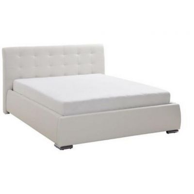 Pat Tapițat, 160/200 cm, alb