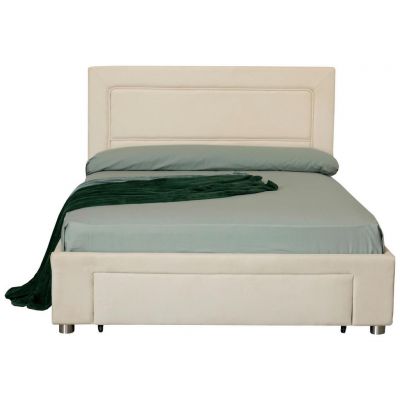 Pat Tapițat, 160/200 cm, crem